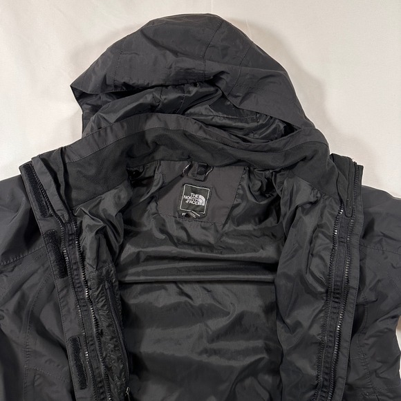 The North Face HyVent Black Waterproof Hooded Rain Jacket Womens XL - Picture 7 of 12